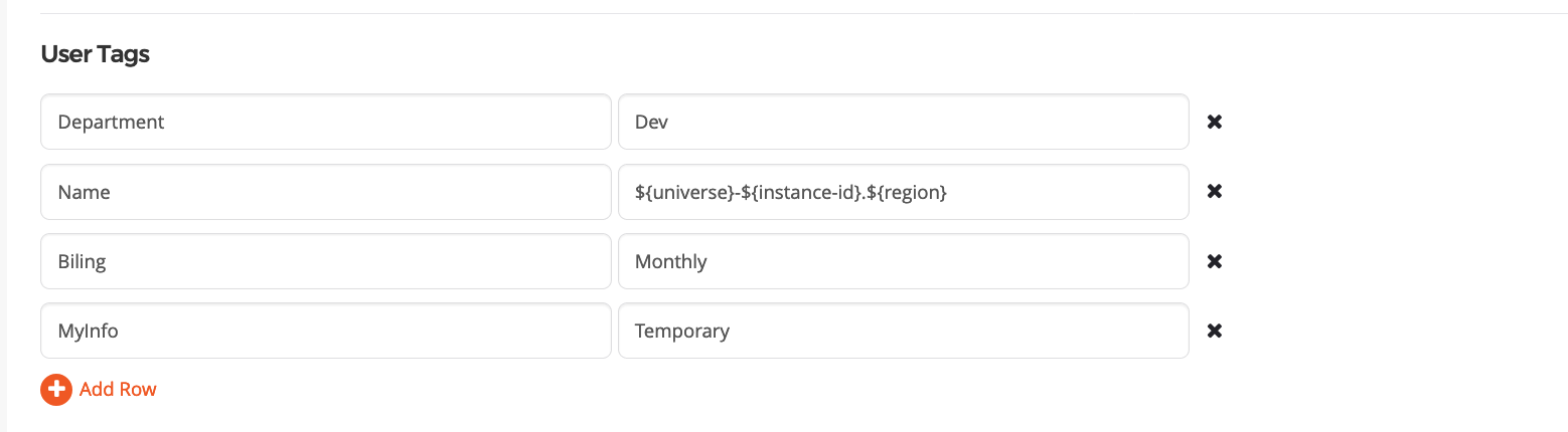 Create instance tags Create instance tags